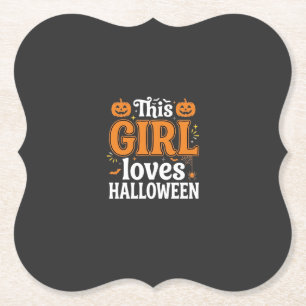 Porta-copo De Papel Esta Garota Ama Tipografia de Halloween SVG Design