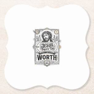 Porta-copo De Papel Etiqueta de preço de Jesus vale a pena Jesus Etiqu
