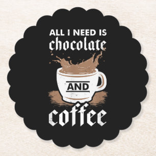 Porta-copo De Papel Eu Adoro Chocolate E Café