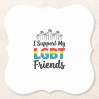Eu Apoio Meus Amigos LGBT Orgulho Arco-Íris Vetor