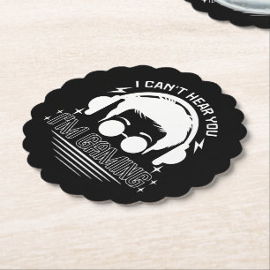 Porta-copo De Papel Eu não posso ouvi-lo Estou jogando jogos engraçado