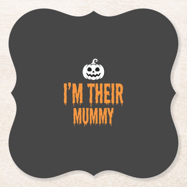 Porta-copo De Papel Eu Sou o Design de Mamãe do Halloween (Frente)