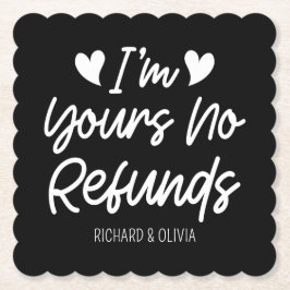 Porta-copo De Papel Eu sou o seu "Não Reembolsos", Dia de os namorados