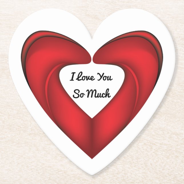 Porta-copo De Papel Eu Te Amo Tanto (Frente)