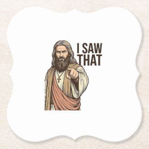 Porta-copo De Papel Eu Vi Aquele Ponto Religioso Vintage Gravura Camis