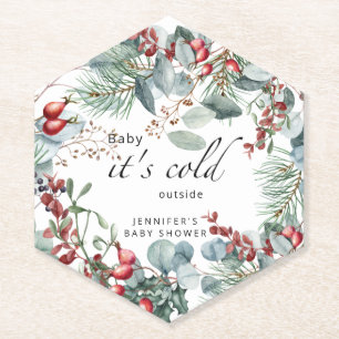 Porta-copo De Papel Evergreen Baby está frio fora do chá de fraldas