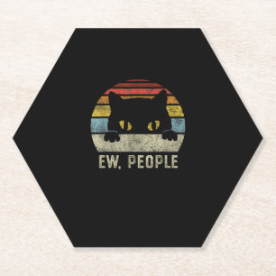 Porta-copo De Papel Ew Pessoas Retro Cat Funny Vintage Anti Social Int