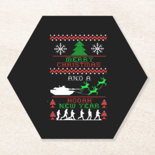 Porta-copo De Papel Exército Feliz de Natal Ano Novo