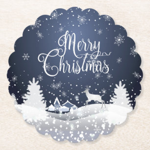 Porta-copo De Papel Fada de inverno Fada de Natal Fantasy Snowy Reinde