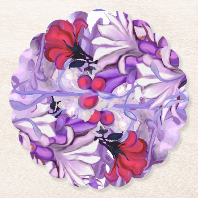 Porta-copo De Papel Fada do sol roxo (Frente)