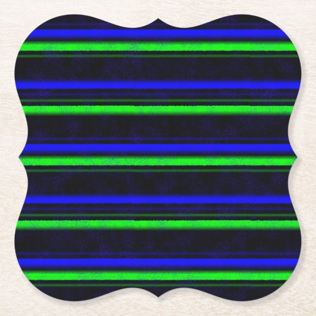 Porta-copo De Papel Faixa Verde Azul Preta (Frente)