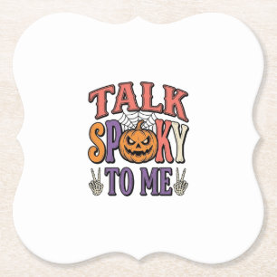 Porta-copo De Papel Fale Assustador Comigo Camisa Vintage de Halloween