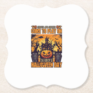 Porta-copo De Papel Fantasmas Duendes Halloween Venha Jogar Outubro As