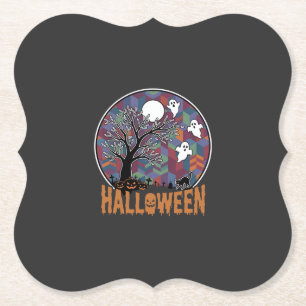 Porta-copo De Papel Fantasmas e Gato Preto da Árvore Assombrada de Hal