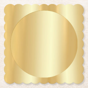 Porta-copo De Papel Faux Dourado Trendy Modern Glamorous Vazio Elegant