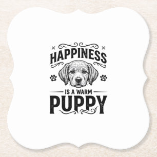 Porta-copo De Papel Felicidade É Um Cachorrinho Quente Camisa Vintage