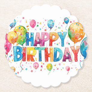 Porta-copo De Papel Feliz aniversário
