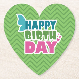 Porta-copo De Papel Feliz aniversário borboleta verde da primavera