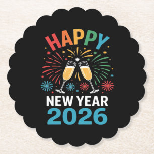 Porta-copo De Papel Feliz Ano Novo 2026 Festa Engraçada Véspera de Ano