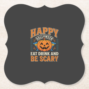 Porta-copo De Papel Feliz Dia das Bruxas Abóbora Comer Beber Ser Assus