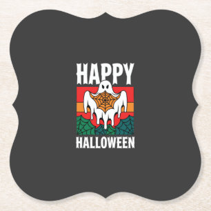 Porta-copo De Papel Feliz Dia das Bruxas Aranha Teia Retro