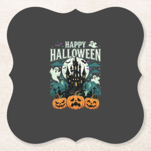 Porta-copo De Papel Feliz Dia das Bruxas Castelo Assombrado Fantasmas