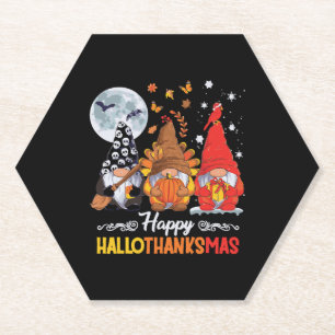 Porta-copo De Papel Feliz Dia de Ação de Graças dos Gnomos de Hallotha