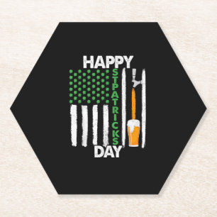 Porta-copo De Papel Feliz Dia de São Patrício embarca bandeira america