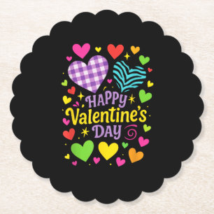 Porta-copo De Papel Feliz Dia de São Valentim - Corações Amor