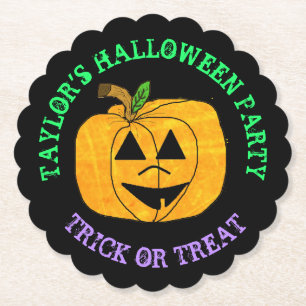 Porta-copo De Papel Feliz Halloween Personalizado DescartávelCoasters