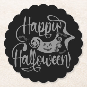 Porta-copo De Papel Feliz morcego de Halloween jack ou lanterna