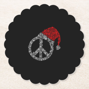 Porta-copo De Papel Feliz Natal Hippies Símbolo Santa Claus Hat