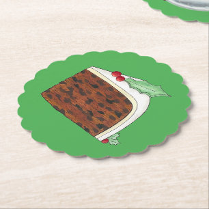 Porta-copo De Papel Feliz Natal no Reino Unido - Fatia de Bolo Britâni