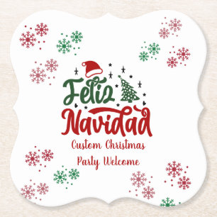 Porta-copo De Papel Feliz Navidad Espanhola Feliz Natal