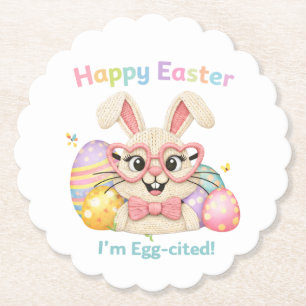 Porta-copo De Papel Feliz Páscoa Estou Egg-citado Coelho