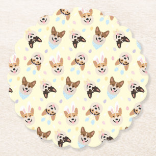 Porta-copo De Papel Felz pascoa Pembroke Welsh Corgi