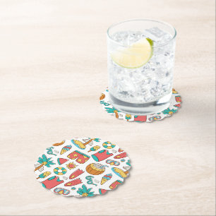 Porta-copo De Papel férias de verão engraçado padrão