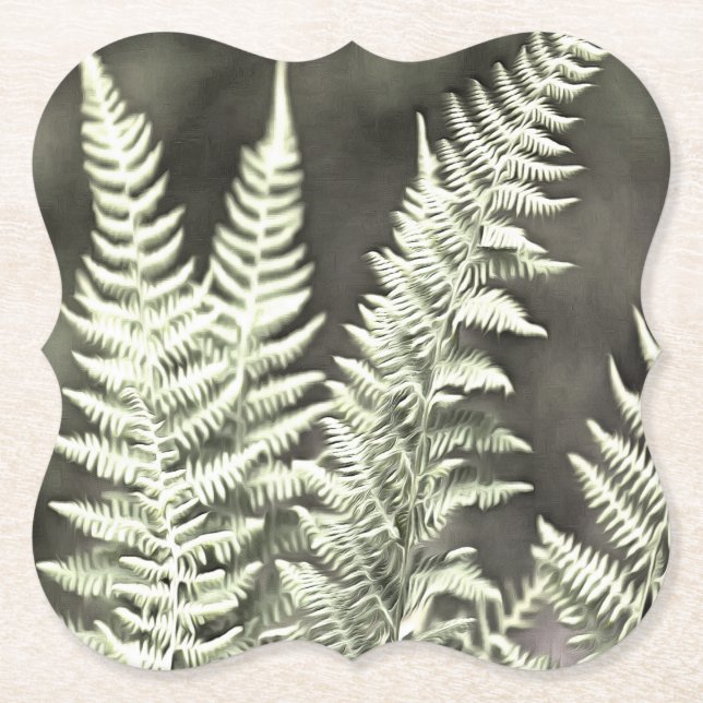 Porta-copo De Papel Fern Artístico Abstrato (Frente)
