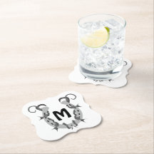 Ferradura enrolada em Monograma de Fios-Barbed