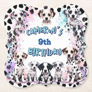 Porta-copo De Papel Festa de Aniversário Aquarela Cachorrinho Dalmatia
