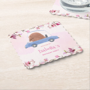 Porta-copo De Papel Festa de aniversário de flores tropicais de corrid