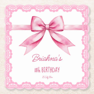 Porta-copo De Papel Festa de aniversário do coquete do arco rosa impre