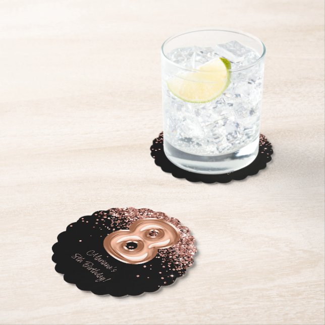 Porta-copo De Papel Festa de aniversário Dourada 8.a rosa (Insitu)