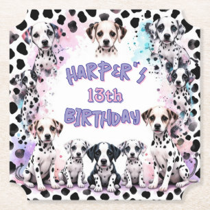 Porta-copo De Papel Festa de Aniversário em Aquarela com Cachorrinho D