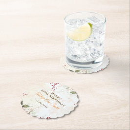 Porta-copo De Papel Festa de aniversário Floral do Red Poinsettia