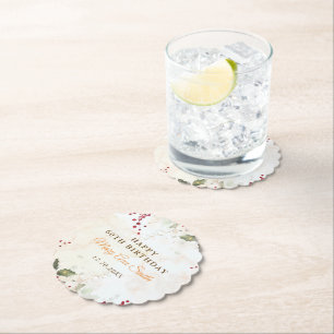 Porta-copo De Papel Festa de aniversário Floral do Red Poinsettia