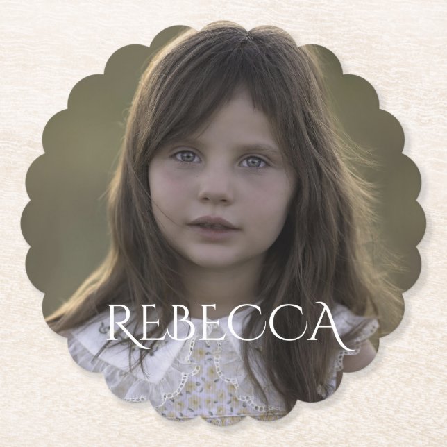 Porta-copo De Papel Festa de aniversário personalizada de fotografia (Frente)