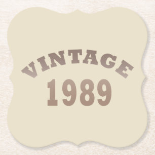 Porta-copo De Papel Festa de aniversário vintage nascida em 1989