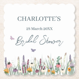 Porta-copo De Papel Festa de Chás de panela de flores silvestres e bor