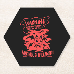 Porta-copo De Papel Figurino de Presente no Halloween de Baseball